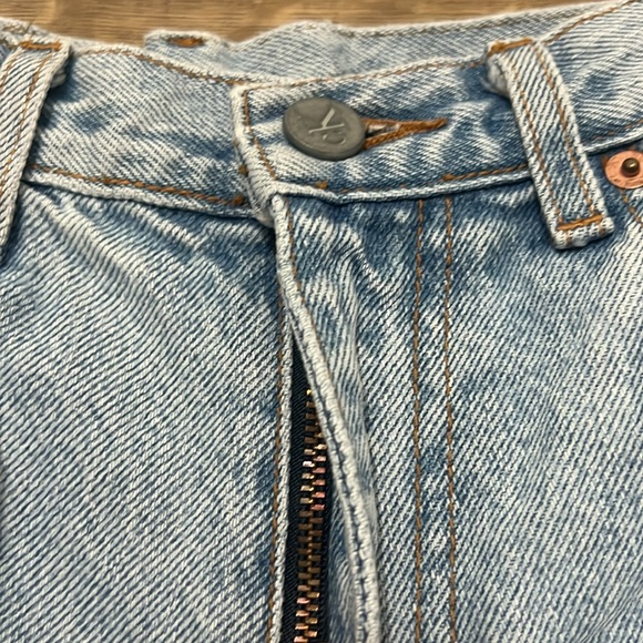 Vintage 90s Calvin Klein Light Wash Jean Shorts, made in USA - Picture 4 of 8